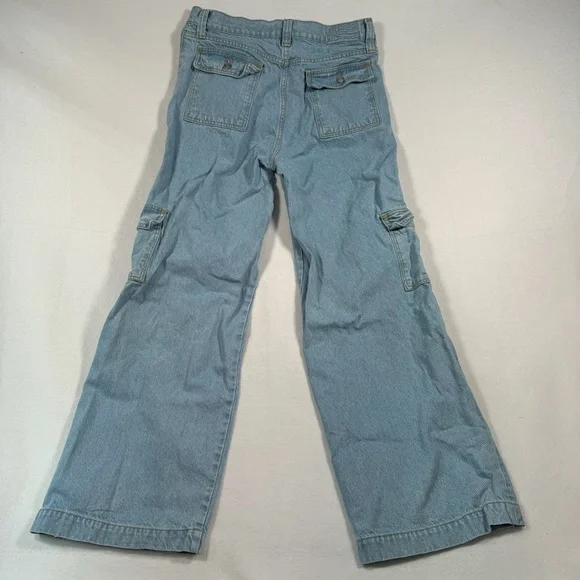Revice Denim Wide Leg Baggy Jeans Womens Size 32 Light Blue High Rise - Picture 4 of 14
